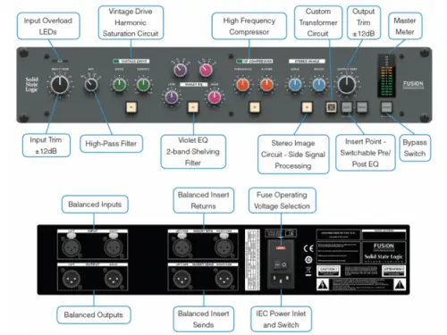 SSL Fusion stereo outboard processor 2 ssl fusion
