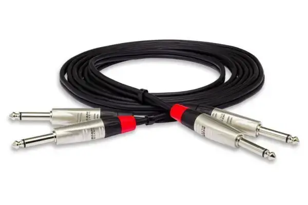 Hosa Dual REAN 1/4 in TS to 1/4 in TS (2x jack to 2x jack) 3m