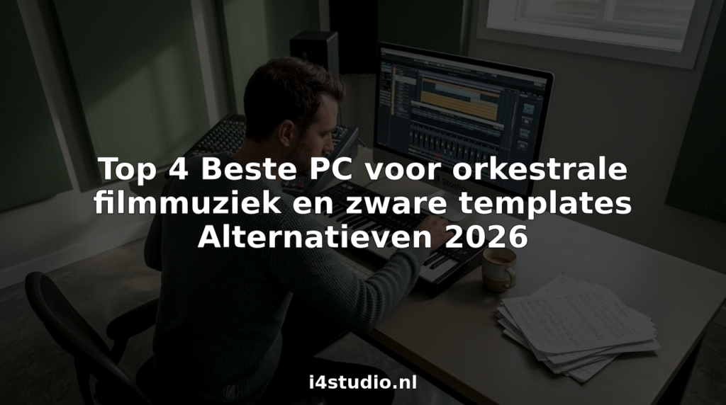 Filmmuziekcomponist met een eigen studio vol orkestrale mogelijkheden op de computer.