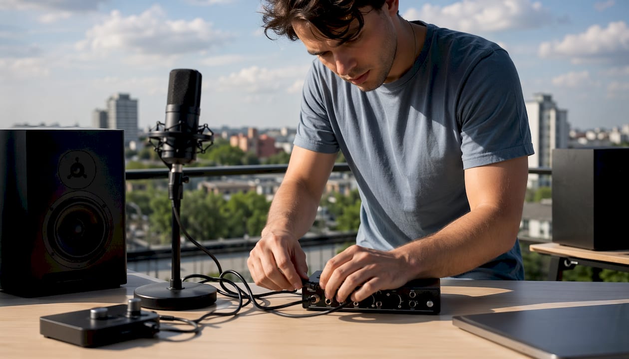 Setting Up a Home Studio Workflow: A Practical Guide for 2026 5 Muzikant richt zijn thuisstudio in en ontwikkelt een efficiënte workflow