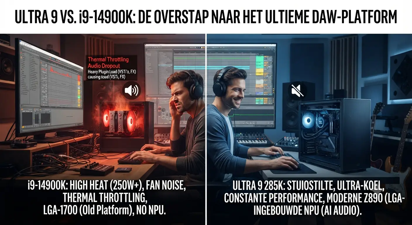 What is the advantage of an Ultra 9 CPU over the Intel 14900 for DAWs? 1 Ultra 9 vs Intel 14900 for DAW