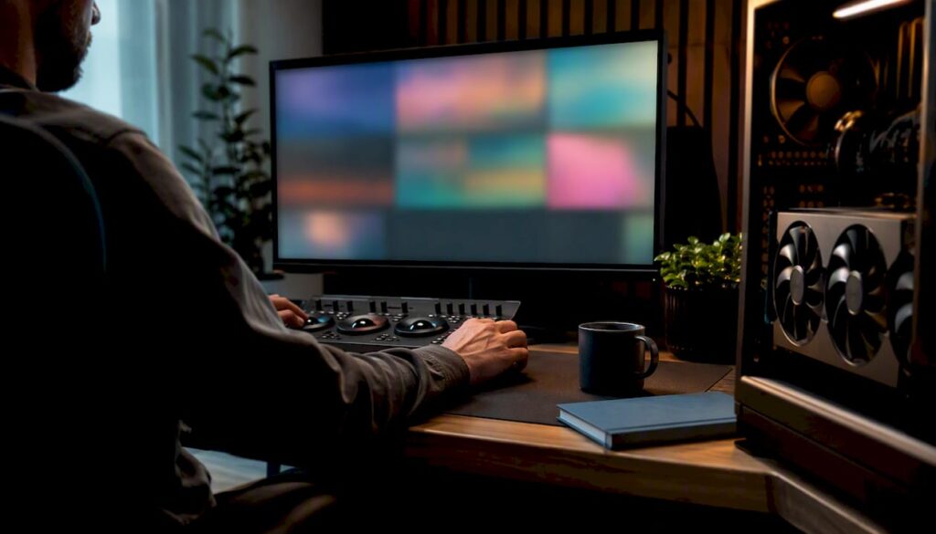 Video editing workstation with unspecified PC hardware