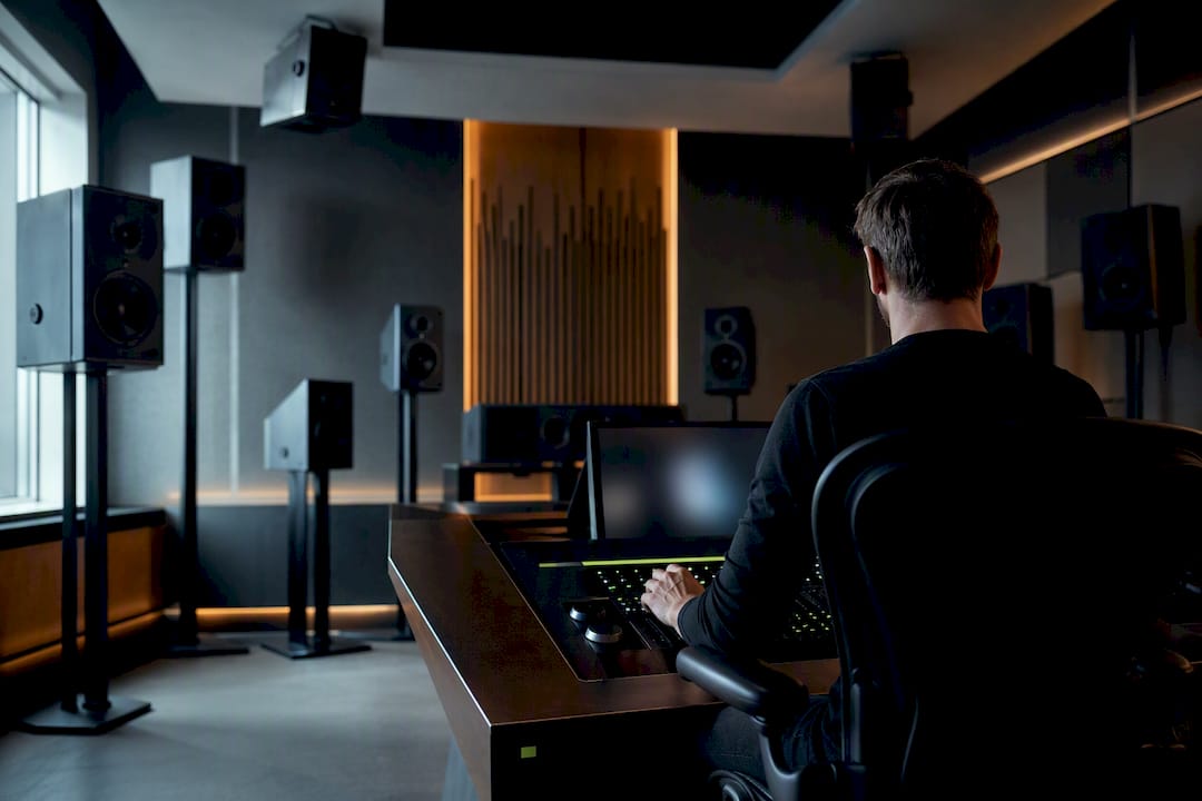 Why the Audient ORIA Is the Smartest Choice for Atmos Mixes 7 Atmos controller room with surround speaker configuration