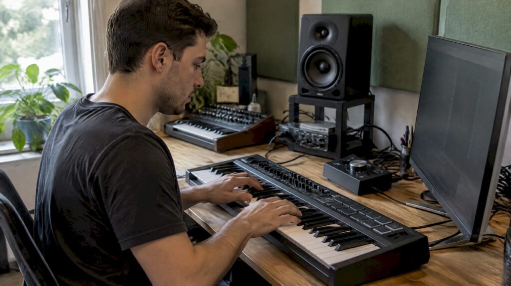 Producer uses AI in his own studio