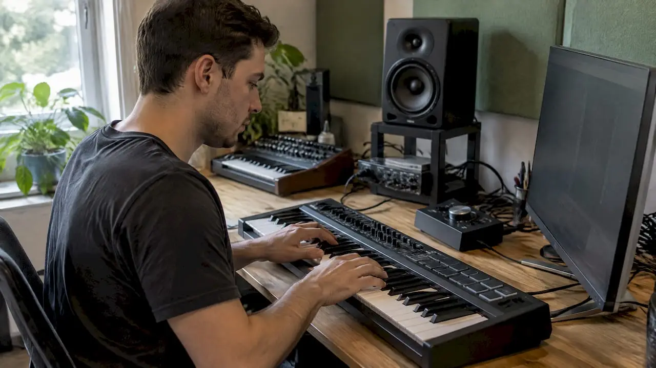 Producer uses AI in his own studio