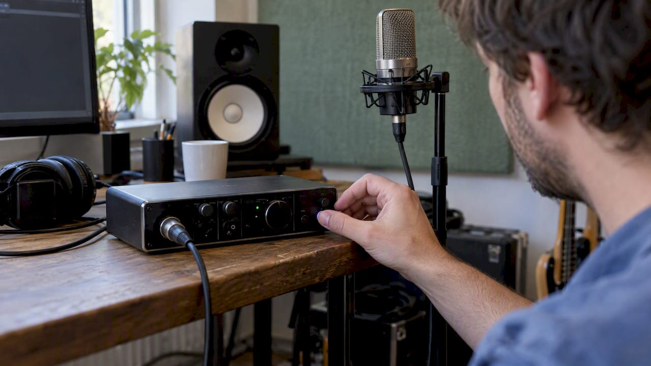 Audio interface ready for phantom power